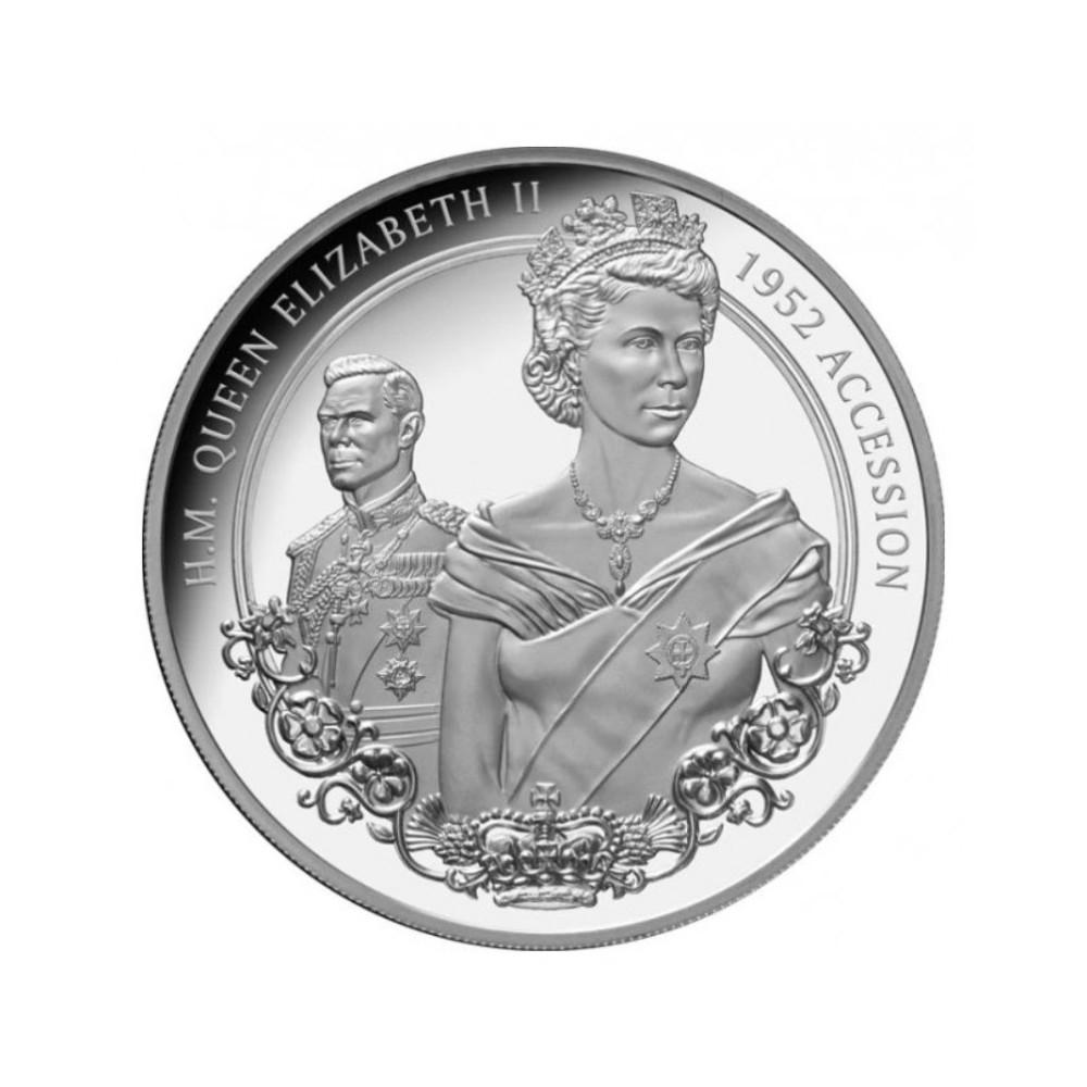 Accession To The Throne - 1 Oz - stříbrná sběratelská mince Accession To The Throne - 1 Oz - stříbrná sběratelská mince