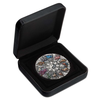 12 Lunar Animals - 5 Oz- silver coloured antique coin (delivery 29.9.)