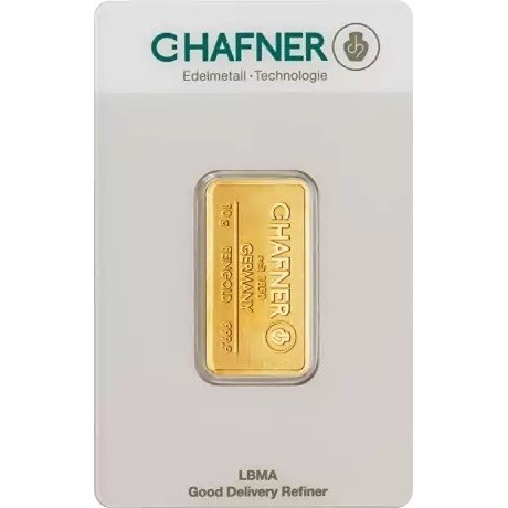 C. Hafner - 10 g - gold investment ingot