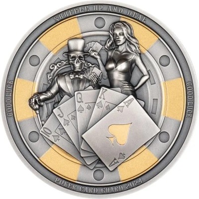 Poker Card Guard - 1 Oz - Samlermynt i sølv