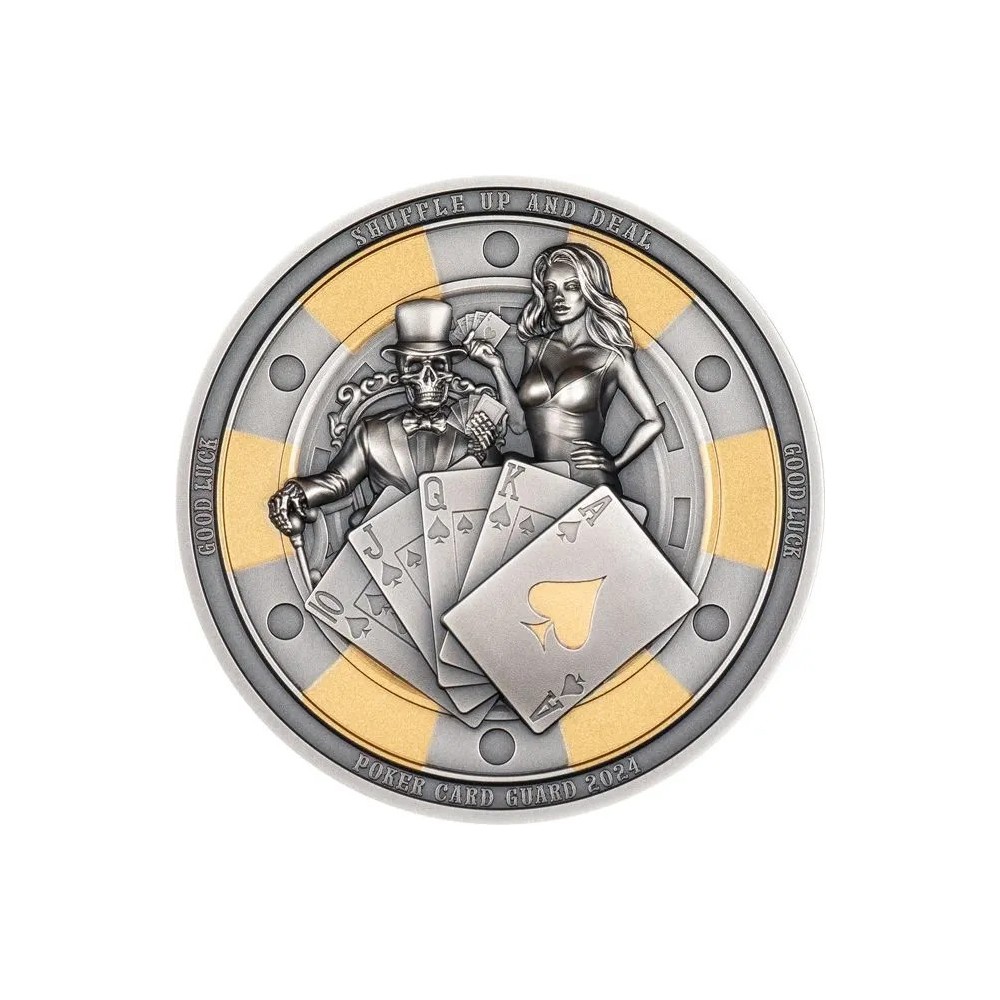 Poker Card Guard - 1 Oz - Samlermynt i sølv