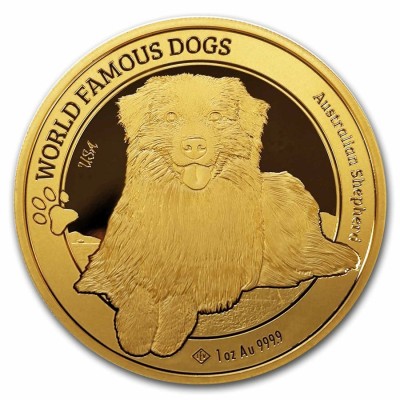 Verdens hunderaser: Australsk gjeterhund (2024) 1 Oz - Gullmynt
