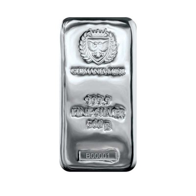 Germania Mint - 500g - investeringsbarrer i sølv