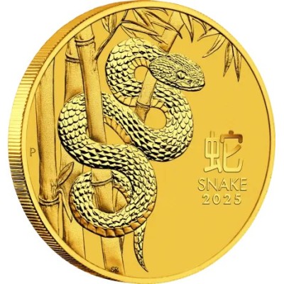 Lunar Snake 2025 - 1/2 Oz - Gold Coin