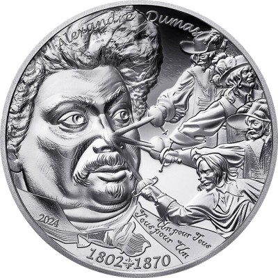 Alexandre Dumas - 1 Oz - Samlermynt i sølv