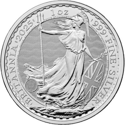 Britannia (2025) - 1 Oz - Sølv investeringsmynt (levert 10.5.2025)