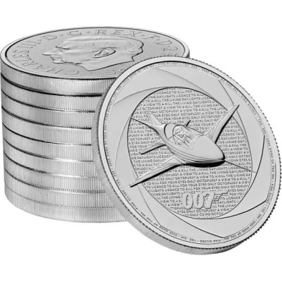 Seks tiår med 007 (80-tallet) - James Bond - 1 Oz - sølv investeringsmynt