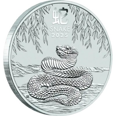 Lunar Snake (2025) - 1 Oz - Sølv investeringsmynt