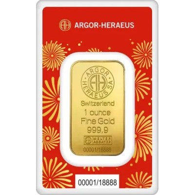 Argor Heraeus - 1 Oz - Year of the Snake (2025) - Gold Bar