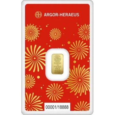 Argor Heraeus - Slangens år (2025) - 1 g - gullbarre