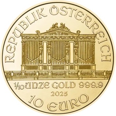 Wiener Philharmoniker (2025) - 1/10 Oz - gold investment coin