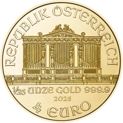 Wiener Philharmoniker (2025) - 1/25 Oz - investeringsmynt i gull