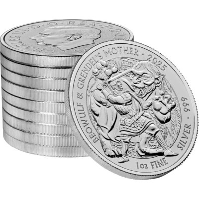 Myter og legender - Beowulf og Grendels mor - 1 Oz - sølv investeringsmynt