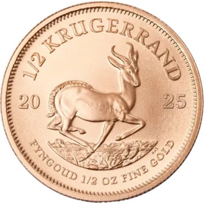 Krugerrand (2025) - 1/2 Oz - gold investment coin