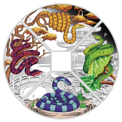 Lunar Snake Quadrant - 4 Oz - Silver Collector Coin
