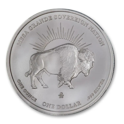 Mesa Grande Native American Bison Dollar (2025) - 1 Oz - Sølv Samlermynt