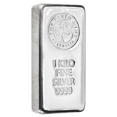 Perth Mint - 1 kg - investeringsbarrer i sølv