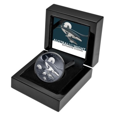 Flaskehalsdelfin - 1 Oz - Samlermynt i sølv