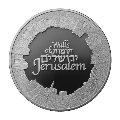 Gates of Jerusalem - Walls of Jerusalem - 1 Oz - Silver Collector Coin