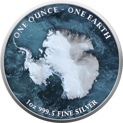 Earth - 1 Oz - Antarctica - Silver Collector Coin