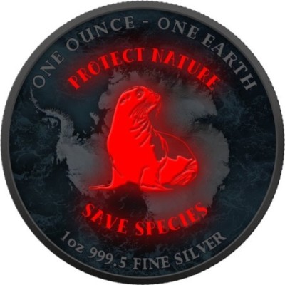 Earth - 1 Oz - Antarctica - Silver Collector Coin