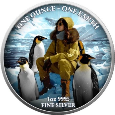 Earth - 1 Oz - Antarctica - Silver Collector Coin