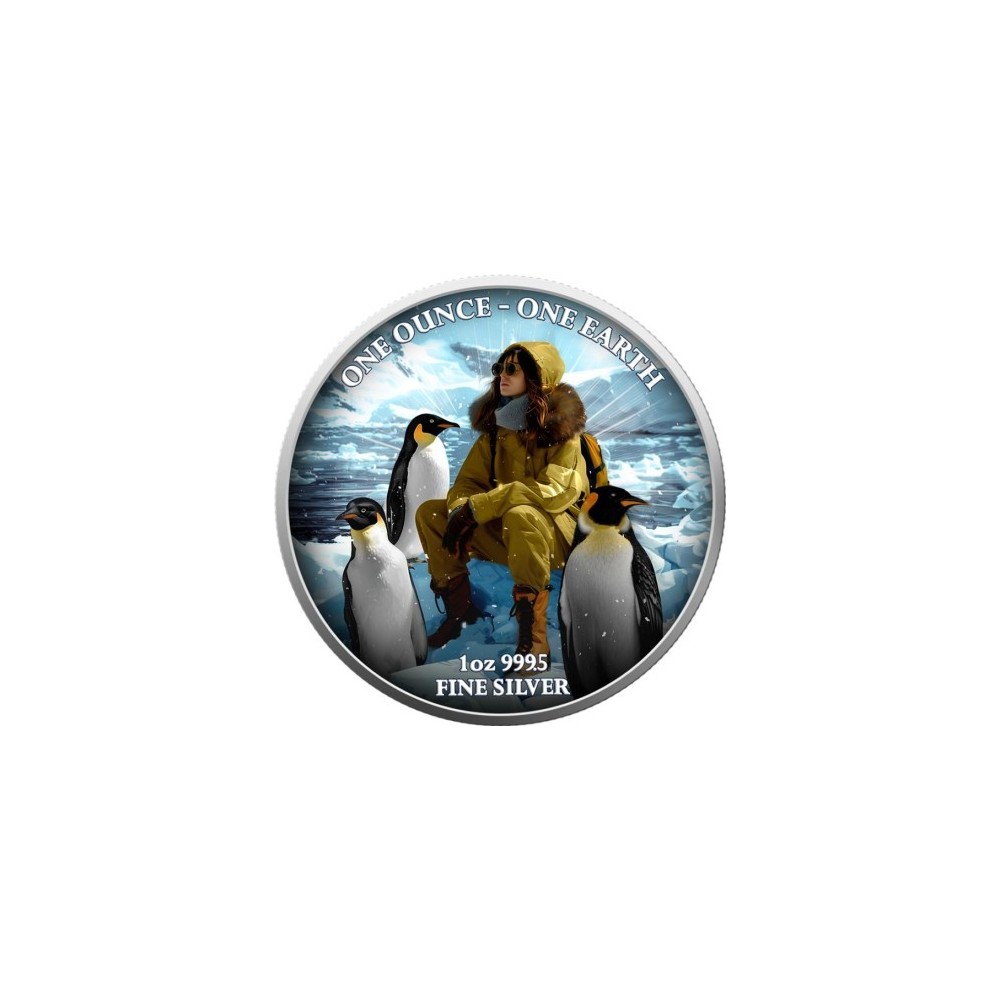 Earth - 1 Oz - Antarctica - Silver Collector Coin