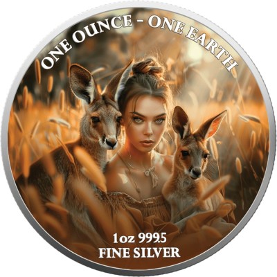 Earth - 1 Oz - Australia - Silver Collector Coin