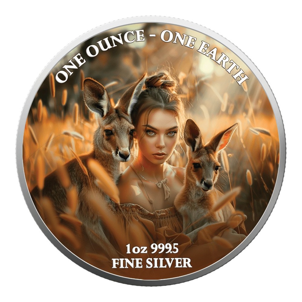 Jorden - 1 Oz - Australia - Samlermynt i sølv