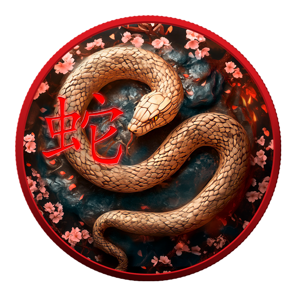 Wooden Snake (2025) - 1 Oz - stříbrná sběratelská mince