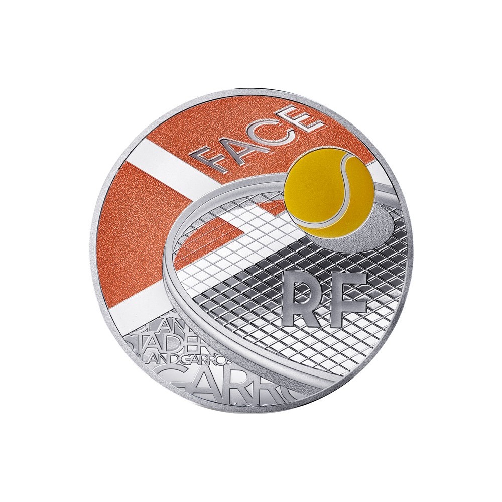 Sto let Roland Garros - 22g - stříbrná sběratelská mince