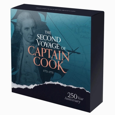 Captain Cook - Druhá plavba - 1 Oz - stříbrná sběratelská mince