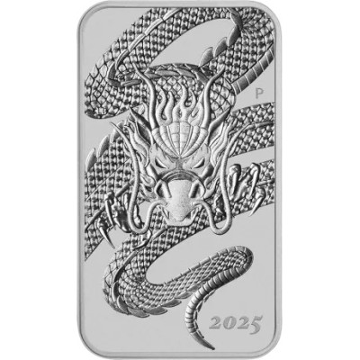 kopi av Rectangular Dragon (2025) - 1 Oz - stříbrná investiční mince