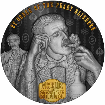 Peaky Blinders - Arthur Shelby - 2 Oz - stříbrná sběratelská mince