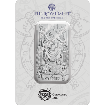 Nordiske guder - Odin - 1 Oz - sølv investeringsbarre
