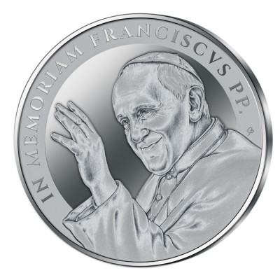 In memoriam - Pave Frans - 1 Oz - samlermynt i sølv
