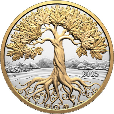Maple Tree of Life - 5 Oz - stříbrná sběratelská mince