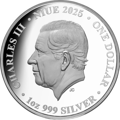 Kong Karl III og dronning Elizabeth II - 1 Oz - Sølv Bevis Samlermynt