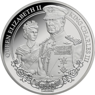 King Charles III. & Queen Elizabeth II. - 1 Oz - stříbrná sběratelská mince (dodání 20.7.2025)