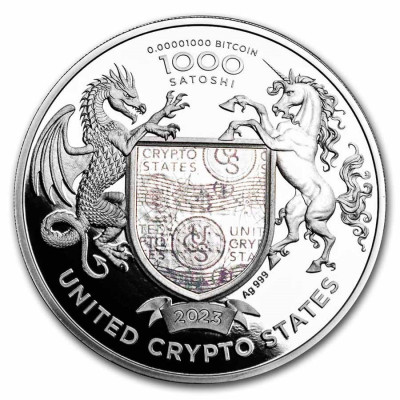 Liberty United Crypto States (2023) - 1 Oz - Silver Proof Collector Coin