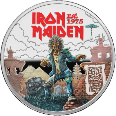 Iron Maiden - R. I. P Eddie - 1 Oz - stříbrná sběratelská mince