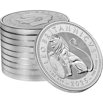 Britisk løve (2025) - 1 Oz - sølv investeringsmynt