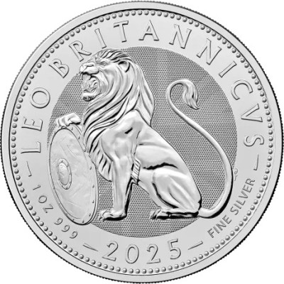 Britisk løve (2025) - 1 Oz - sølv investeringsmynt