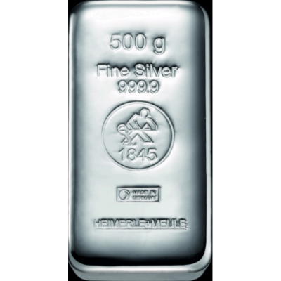 Heimerle + Meule - 500g - sølv investeringsbarrer