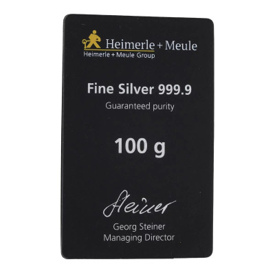 Heimerle + Meule - 100g - investeringsbarrer i sølv