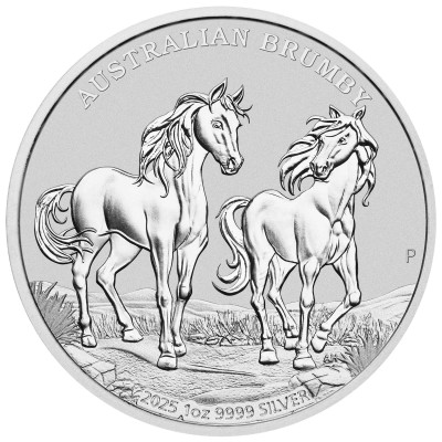 Australsk Brumby (2025) - 1 Oz - Sølv investeringsmynt (levering 10.9.2025)