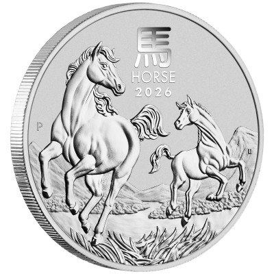 Lunar Horse (2026) - 1 Oz - sølv investeringsmynt