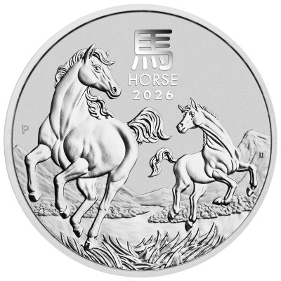 Lunar Horse (2026) - 1 Oz - sølv investeringsmynt