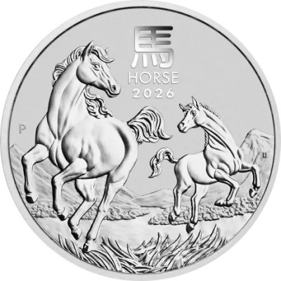 Lunar Horse (2026) - 1KG - investeringsmynt i sølv