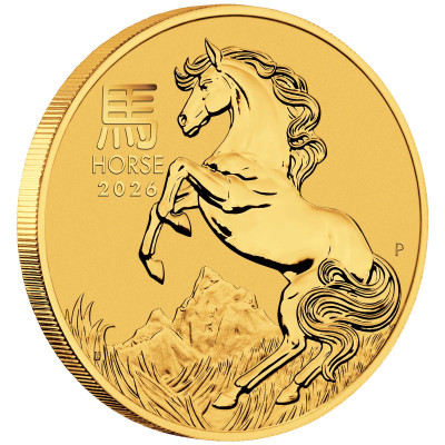 Hestens år  (2026) - 1/10 Oz - investeringsmynt i gull